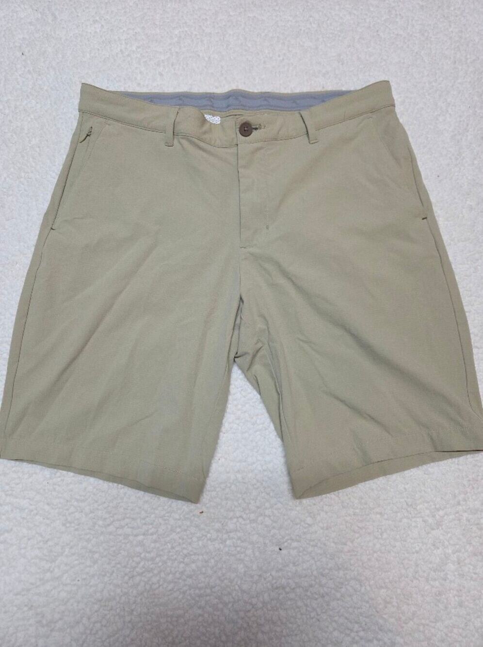 Tommy Bahama Cream and Tan Polka Dot Hawaiian Lined Ripstop